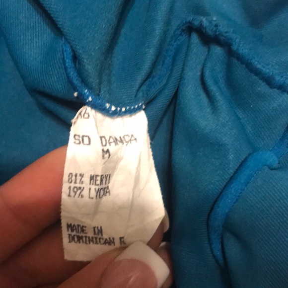 So Danca Teal Blue Leotard Size Medium - Picture 4 of 4